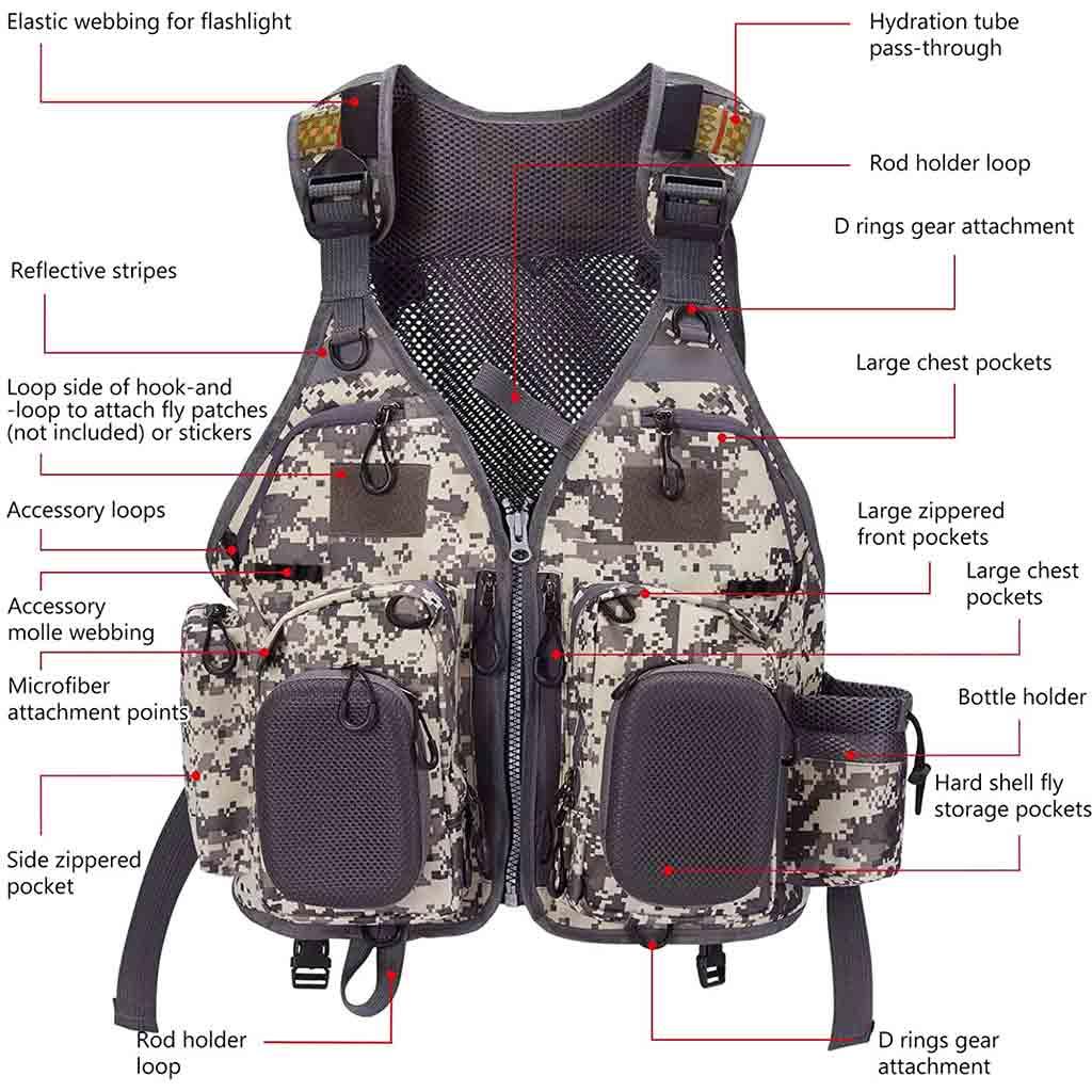 Bassdash Fishing Vest With Pocket For Men and Women