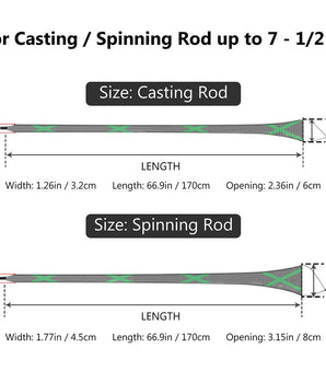 Fishing Rod Sleeves Protective Rod Socks Up to 7-1/2ft - Bassdash