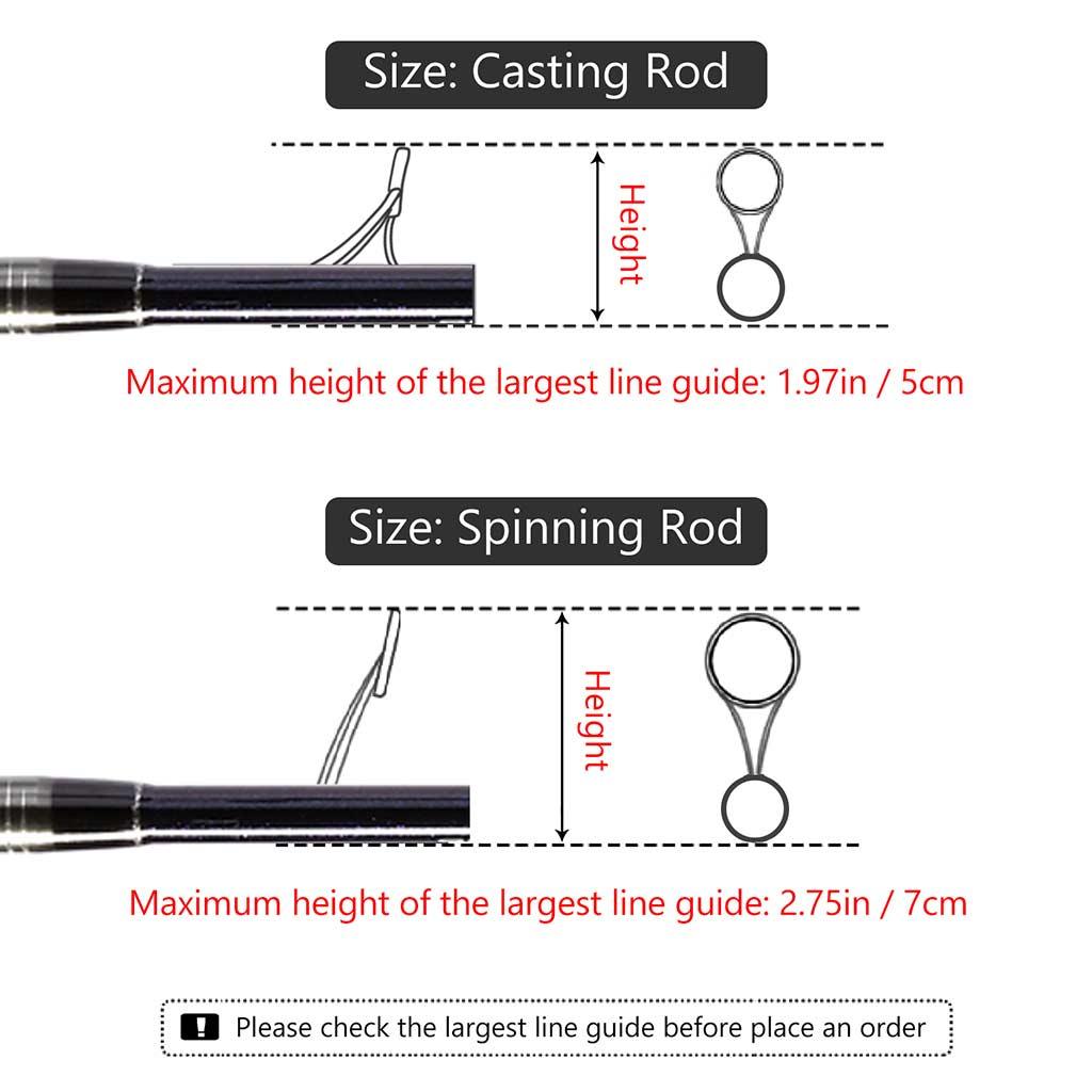 Fishing Rod Sleeves Protective Rod Socks Up to 7-1/2ft