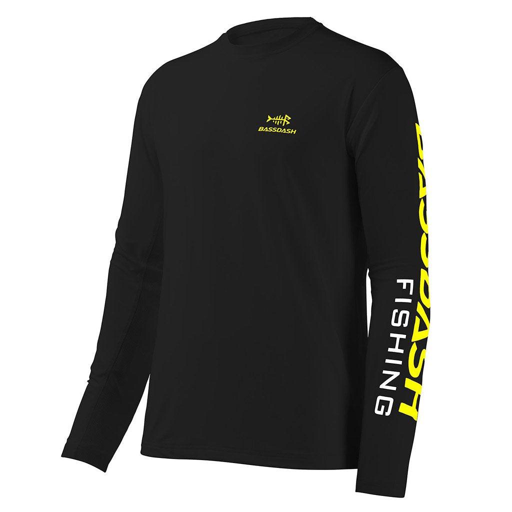 Mens Long Sleeve Fishing T-Shirt UPF 50 Boat UV Moisture Wicking XS-XL 2X  3X 4X