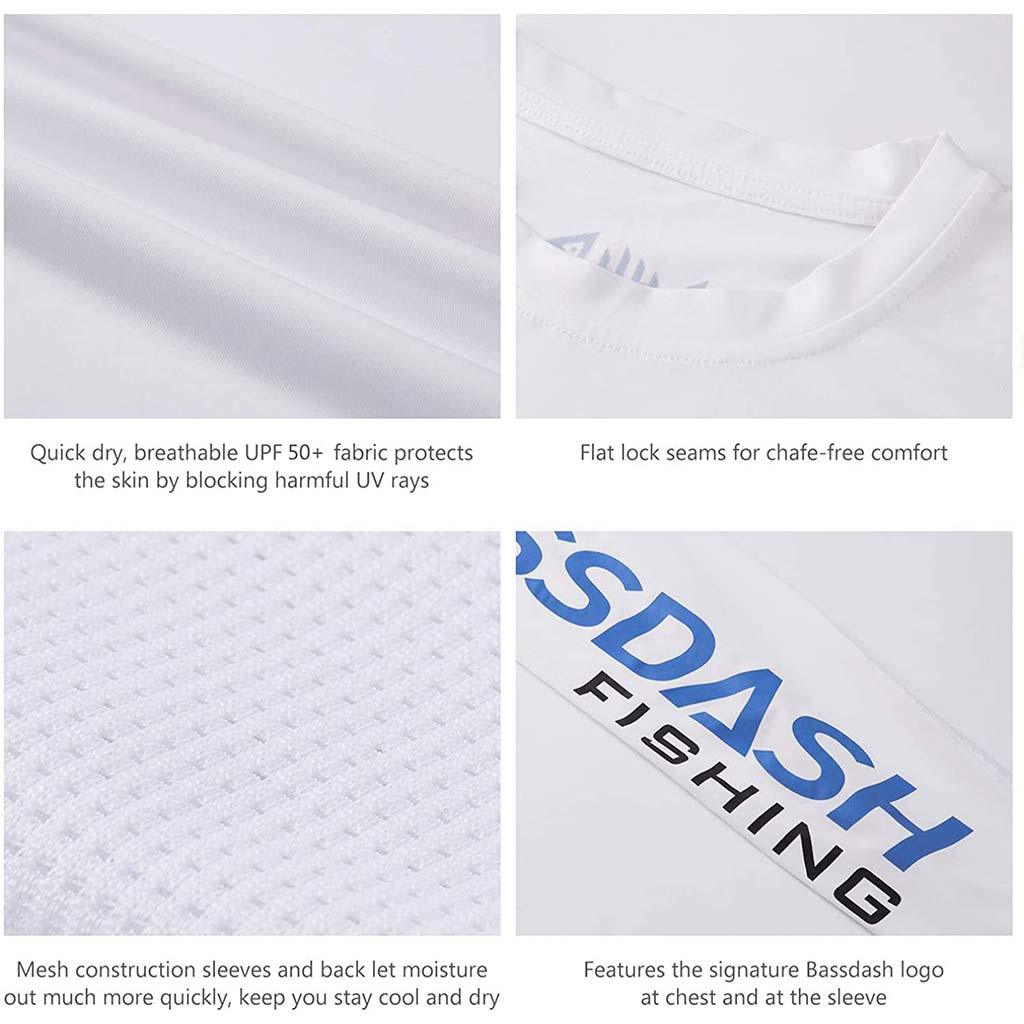 Bassdash Fishing T Shirts for Men UV Sun Protection UPF 50+ Long Sleeve Tee T-Shirt