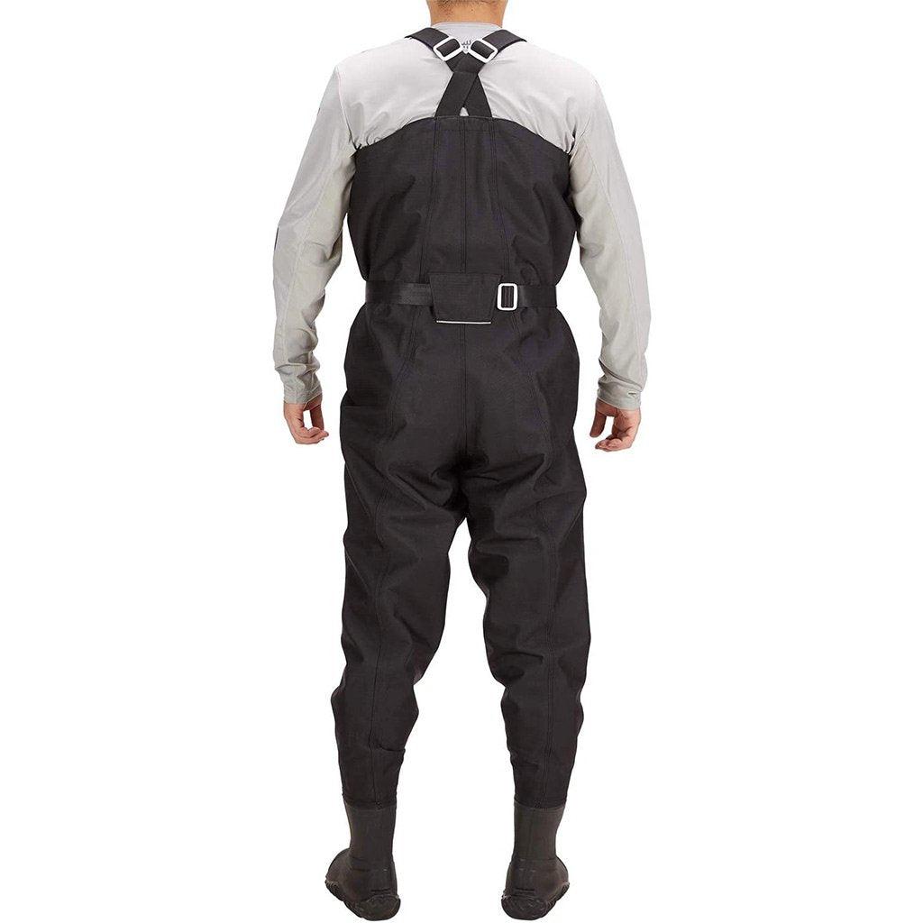 Pyramid Waders Bassdash 3D Boot Foot Waders Ultra High Strength Black Plaid Nylon PVC ...