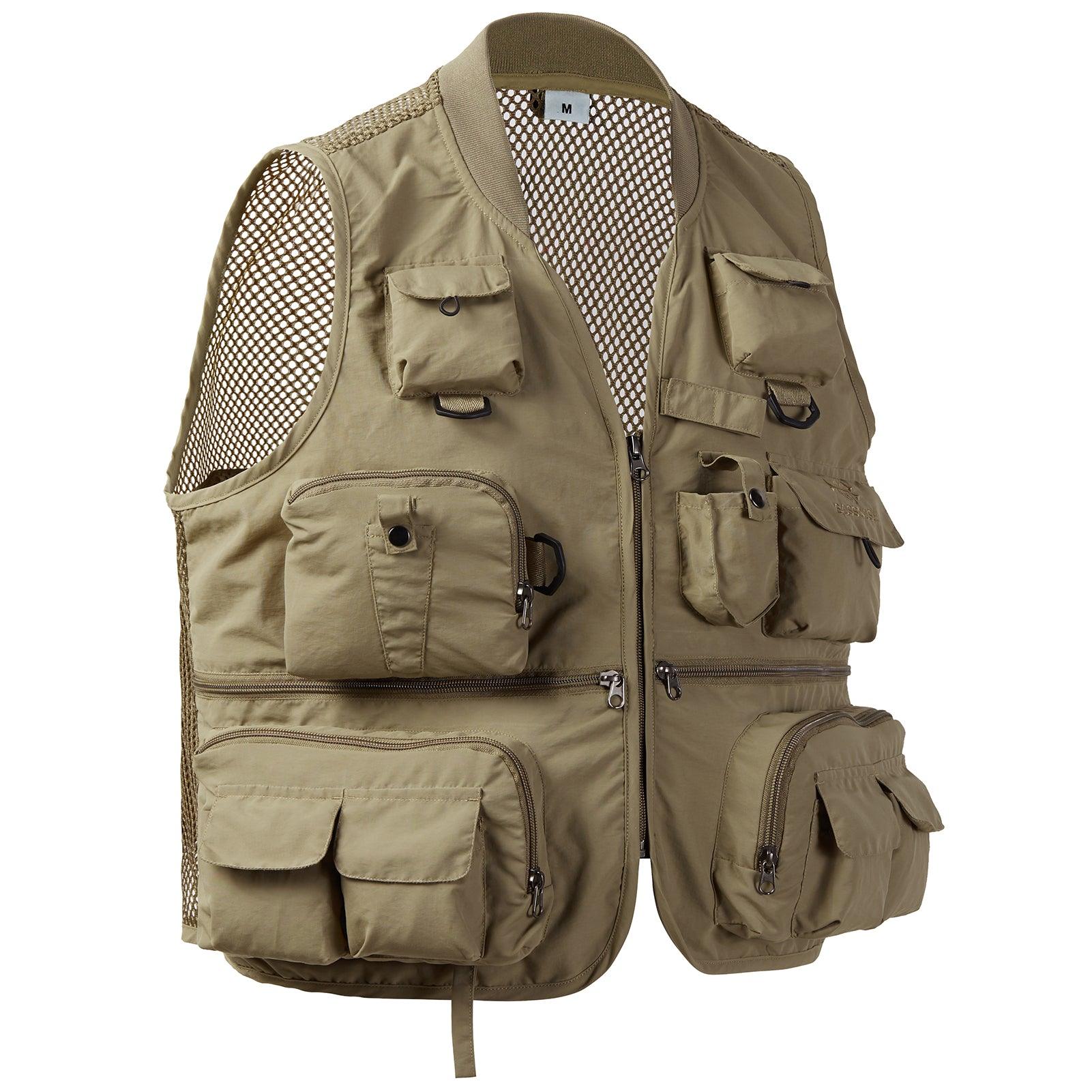 Bassdash Versatile Men's Fly Fishing Vest Photographer Vest Mesh Back For  Outdoor Activities