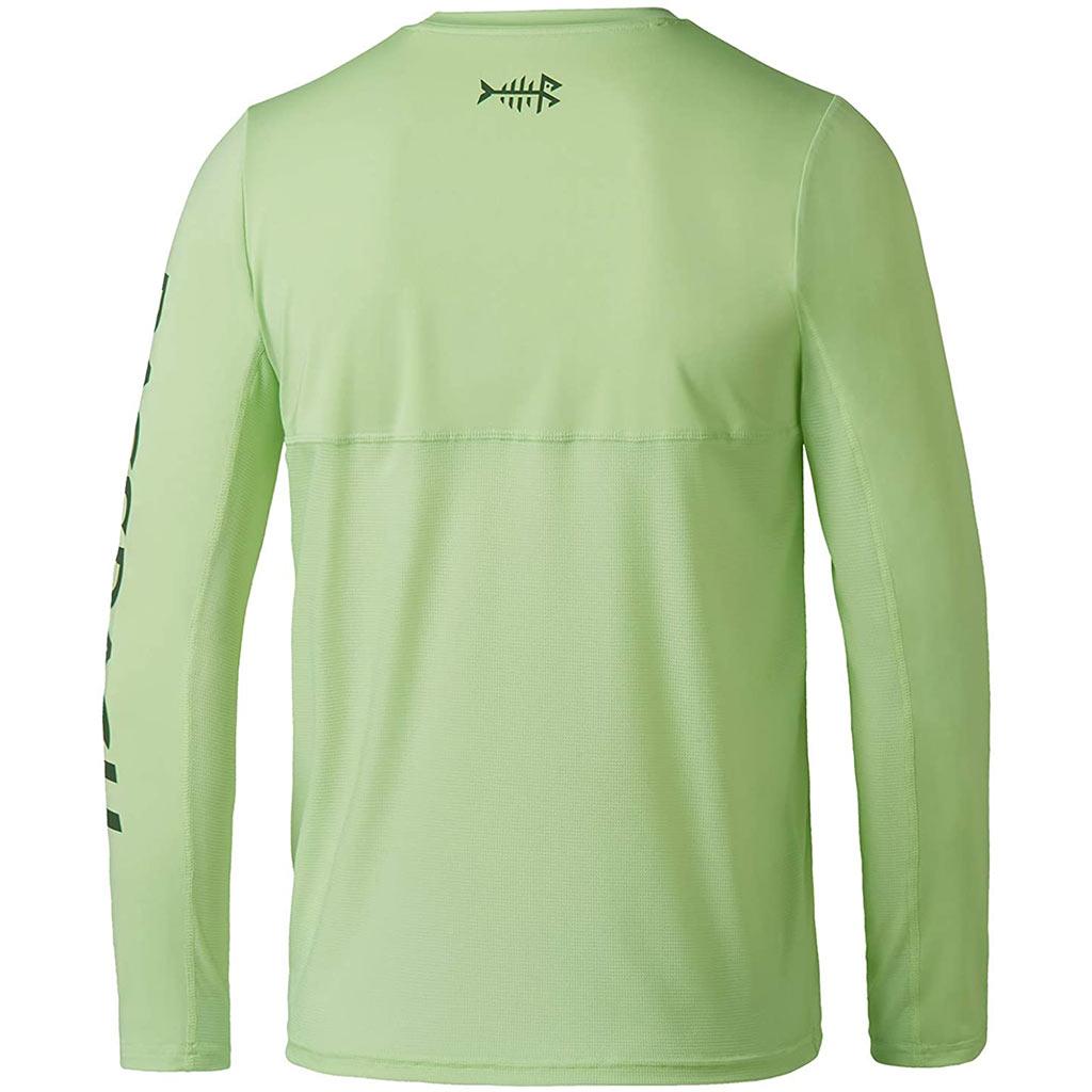 Bassdash UPF 50+ Youth Fishing Shirt Long Sleeve Performance UV Protection Shirt for Boys Girls Aqua green/tangerine Logo / XL