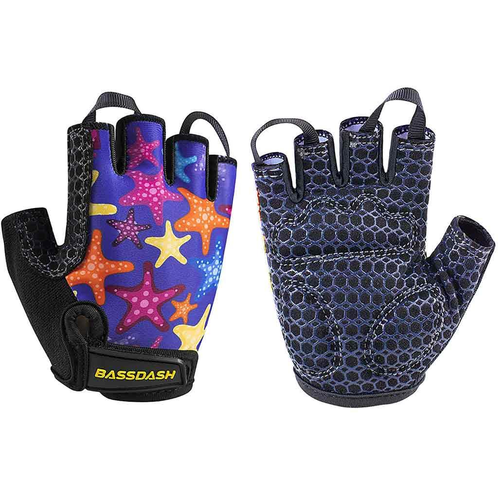 Kids' Gloves with Padded Grippy Palm UV Protection for Bicycle Fishing