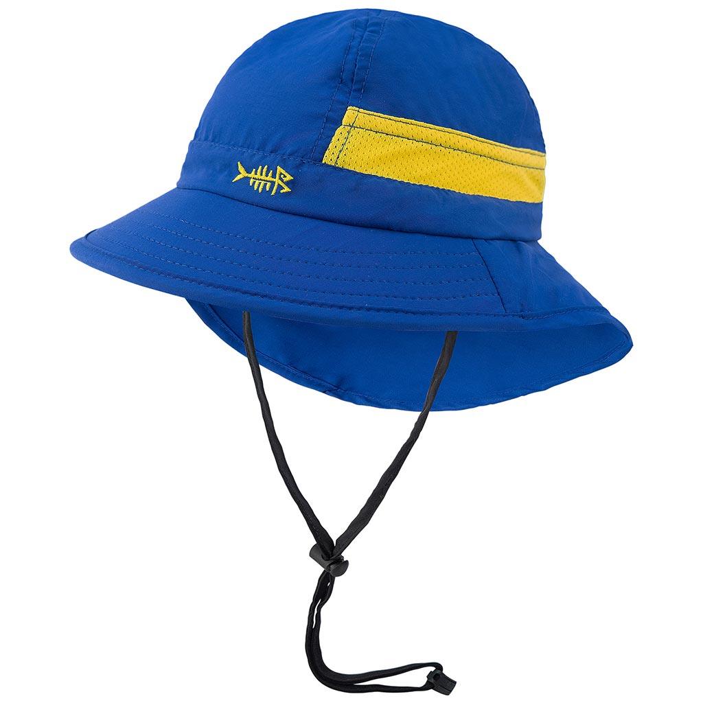 Bassdash Foldable UPF 50+ Fishing Hats with Removable Neck Flap FH12, Dark Blue with Foldable Brim / One Size