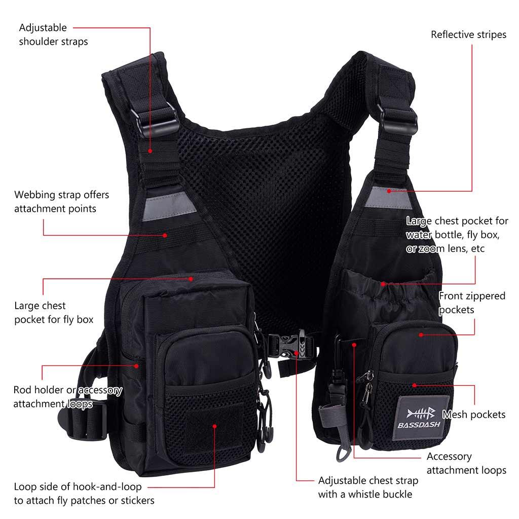 FV08 Ultra Lightweight Fishing Vest for Men Women - Bassdash
