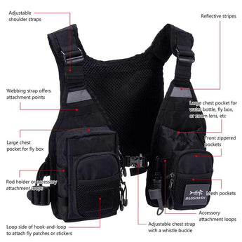 FV08 Ultra Lightweight Fishing Vest for Men Women - Bassdash