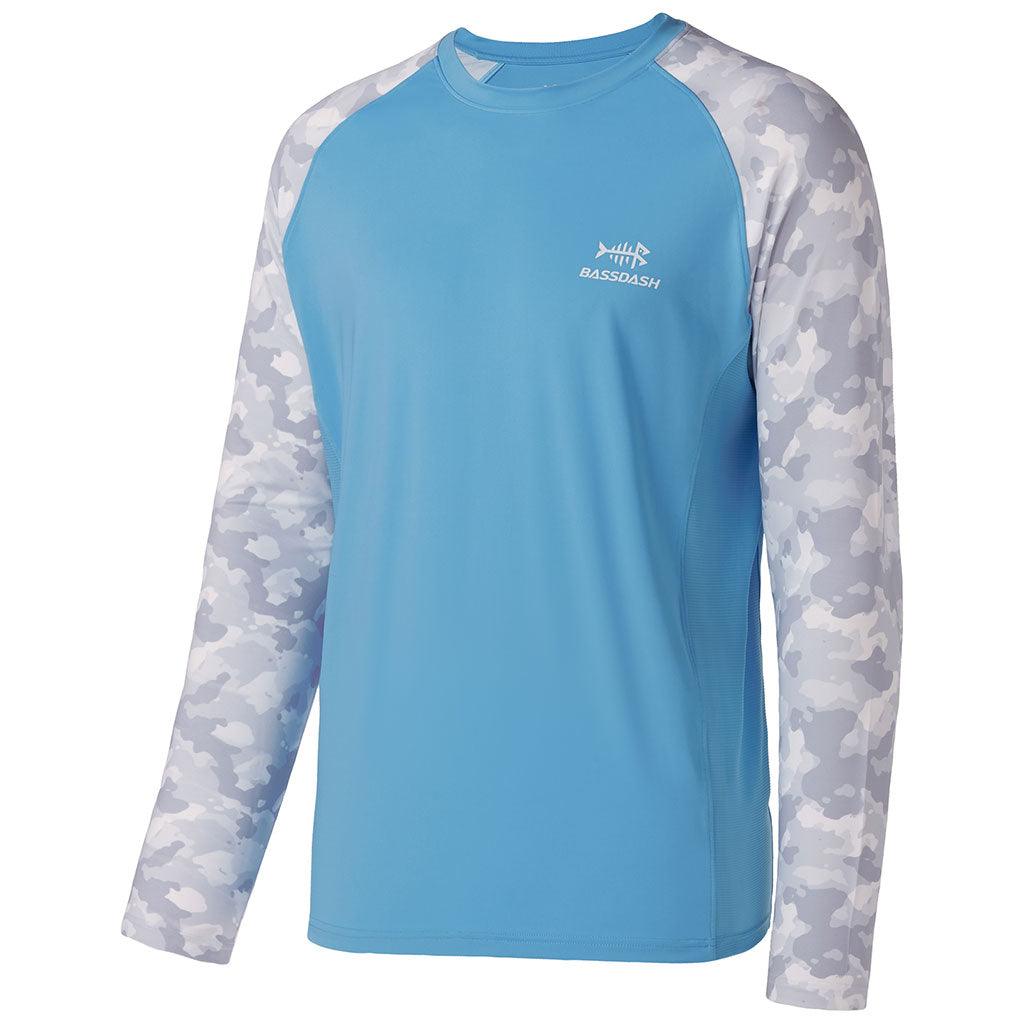 Raglan Long Sleeve Camo UPF Shirt | Bassdash Fishing White/Light Grey Camo / 3XL