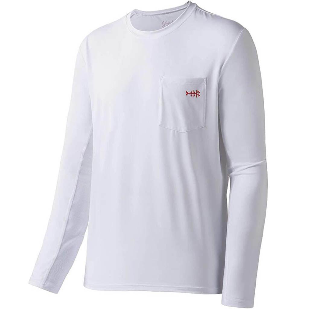 UV Long Sleeve Fishing Shirts | Bassdash Fishing Heather Grey/Dark Blue Logo / M