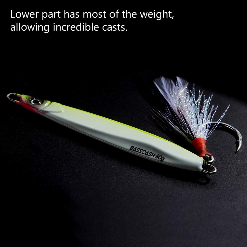 Bassdash Stix Casting Jig Lure Vertical Slow Jigging Lures Mustad Hooks 0.7oz 1.1oz 1.4oz 2.1oz 2.8oz 3.9oz Mustad Hooks for Saltwater Freshwater