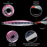 3-Pack STIX Casting Vertical Slow Jigging Lures with Mustad Hooks