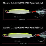 3-Pack STIX Casting Vertical Slow Jigging Lures with Mustad Hooks