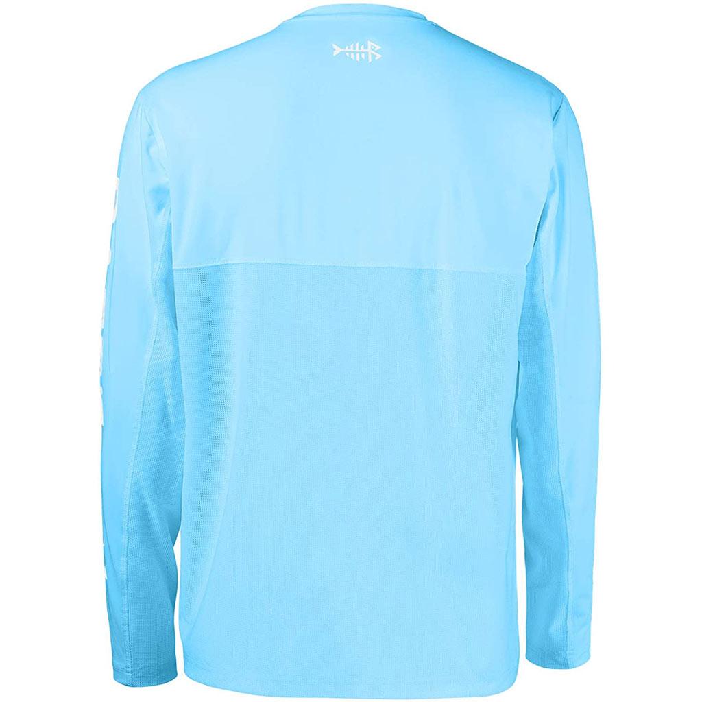 UV Long Sleeve Fishing Shirts | Bassdash Fishing Heather Grey/Dark Blue Logo / M