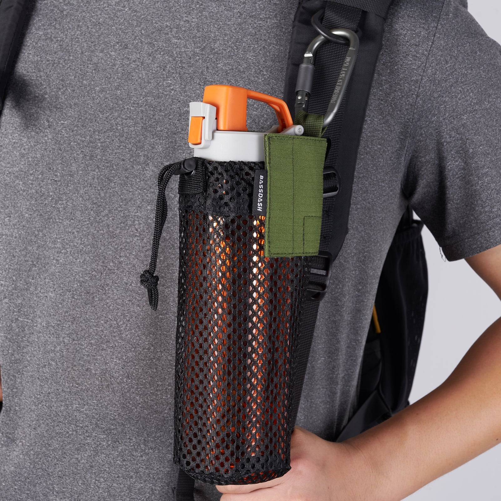 Water Bottle Pouch with Carabiner